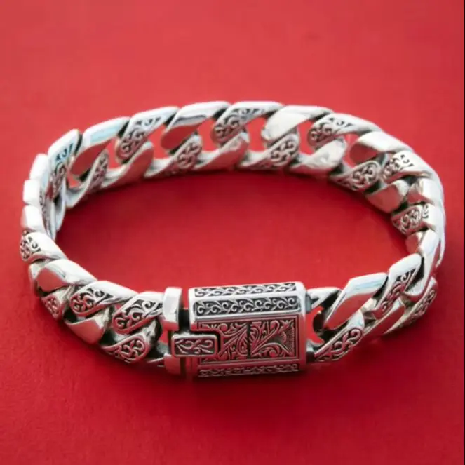 Personality male retro Thai silver Tang grass bracelet s925 sterling silver handmade socket trend minority male jewelry silver c
Personality male retro Thai silver Tang grass bracelet s925 sterling silver handmade socket trend minority male jewelry silver c