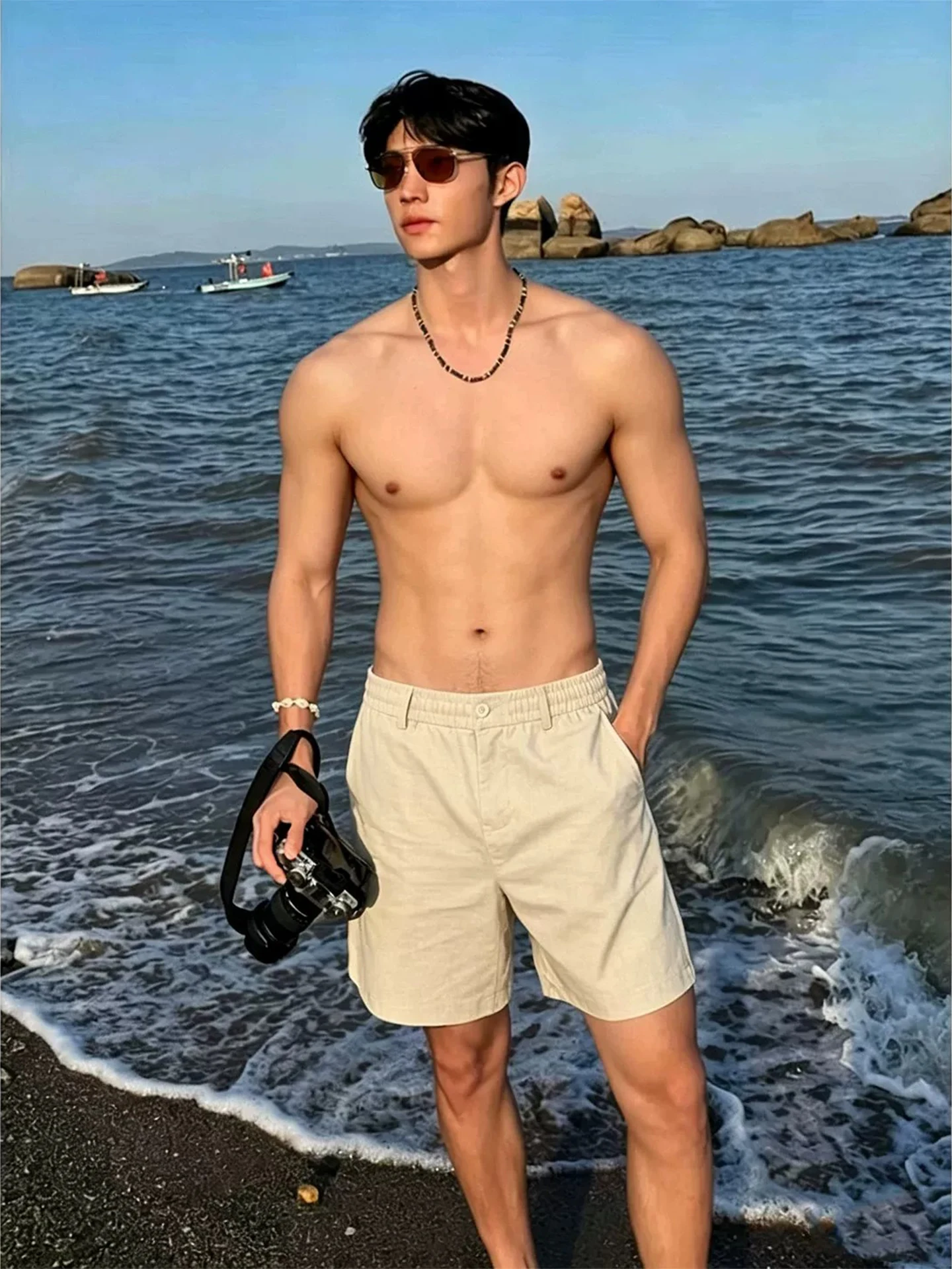 Laoqian Style Linen-Like Suit Shorts Men's Summer Thin Ice Silk Five-Quarter Length Beach Vacation Beachside Casual Wear
Laoqian Style Linen-Like Suit Shorts Men's Summer Thin Ice Silk Five-Quarter Length Beach Vacation Beachside Casual Wear