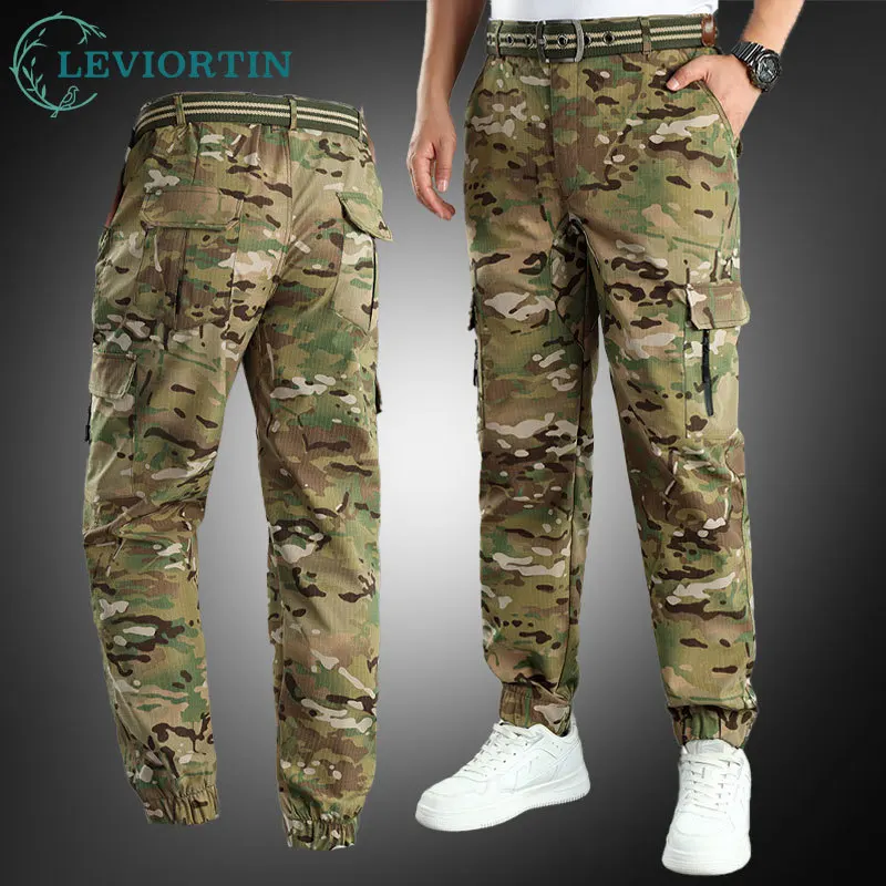 Men's Camouflage Cargo Pants With Multiple Pockets Leighweight Techwear Tactical Track Work Pants Elastic Waist Joggers Trousers
Men's Camouflage Cargo Pants With Multiple Pockets Leighweight Techwear Tactical Track Work Pants Elastic Waist Joggers Trousers