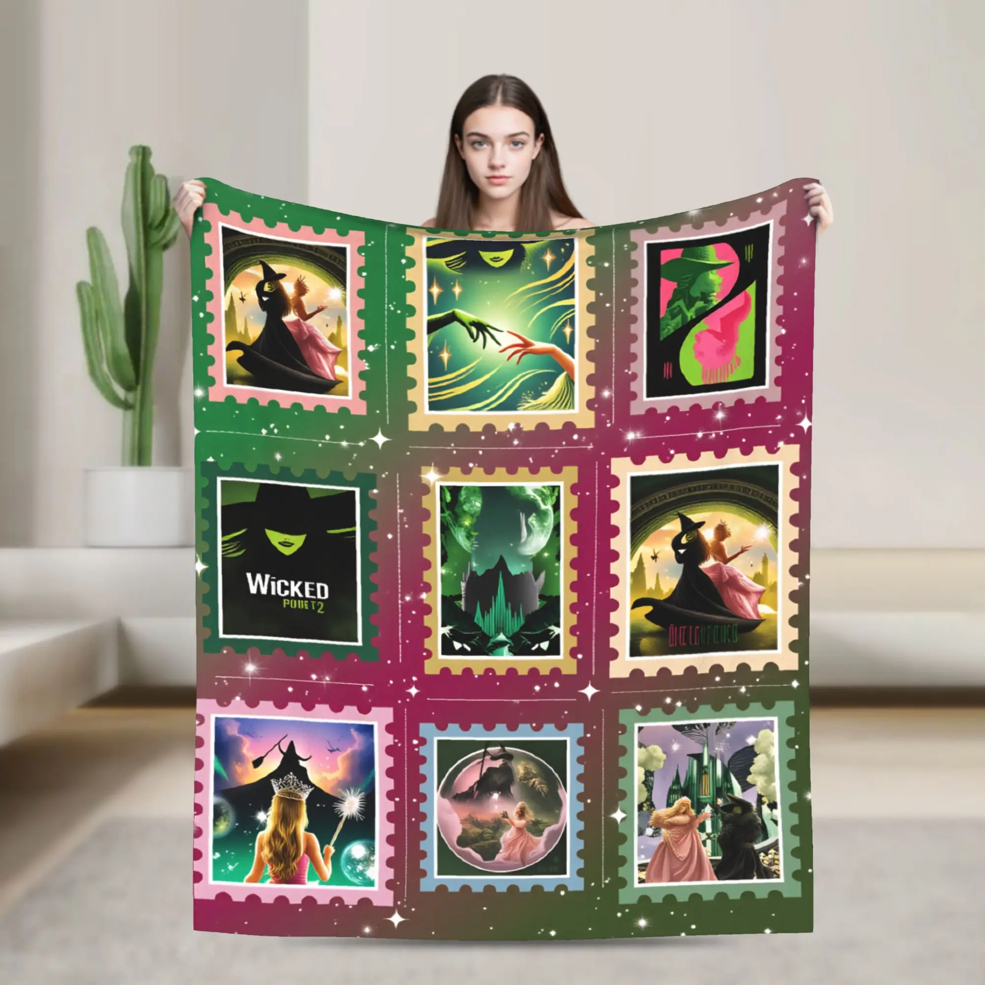 Wicked For Good Stamp Blankets Witch Wizard Fantasy Flannel Awesome Breathable Throw Blankets for Home Summer
Wicked For Good Stamp Blankets Witch Wizard Fantasy Flannel Awesome Breathable Throw Blankets for Home Summer