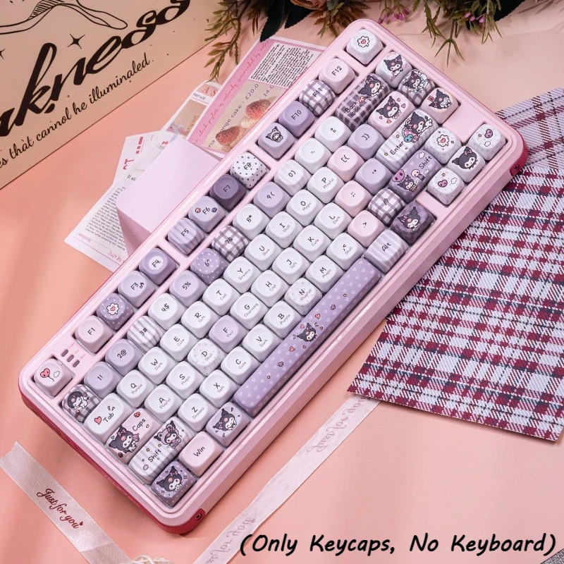Kawaii Kuromi MOA Height Keycaps PBT 5-Side Dye-Sub Keycaps Cartoon Oil-Resistant 131 Keys Keycaps Set for Mechanical Keyboards
Kawaii Kuromi MOA Height Keycaps PBT 5-Side Dye-Sub Keycaps Cartoon Oil-Resistant 131 Keys Keycaps Set for Mechanical Keyboards