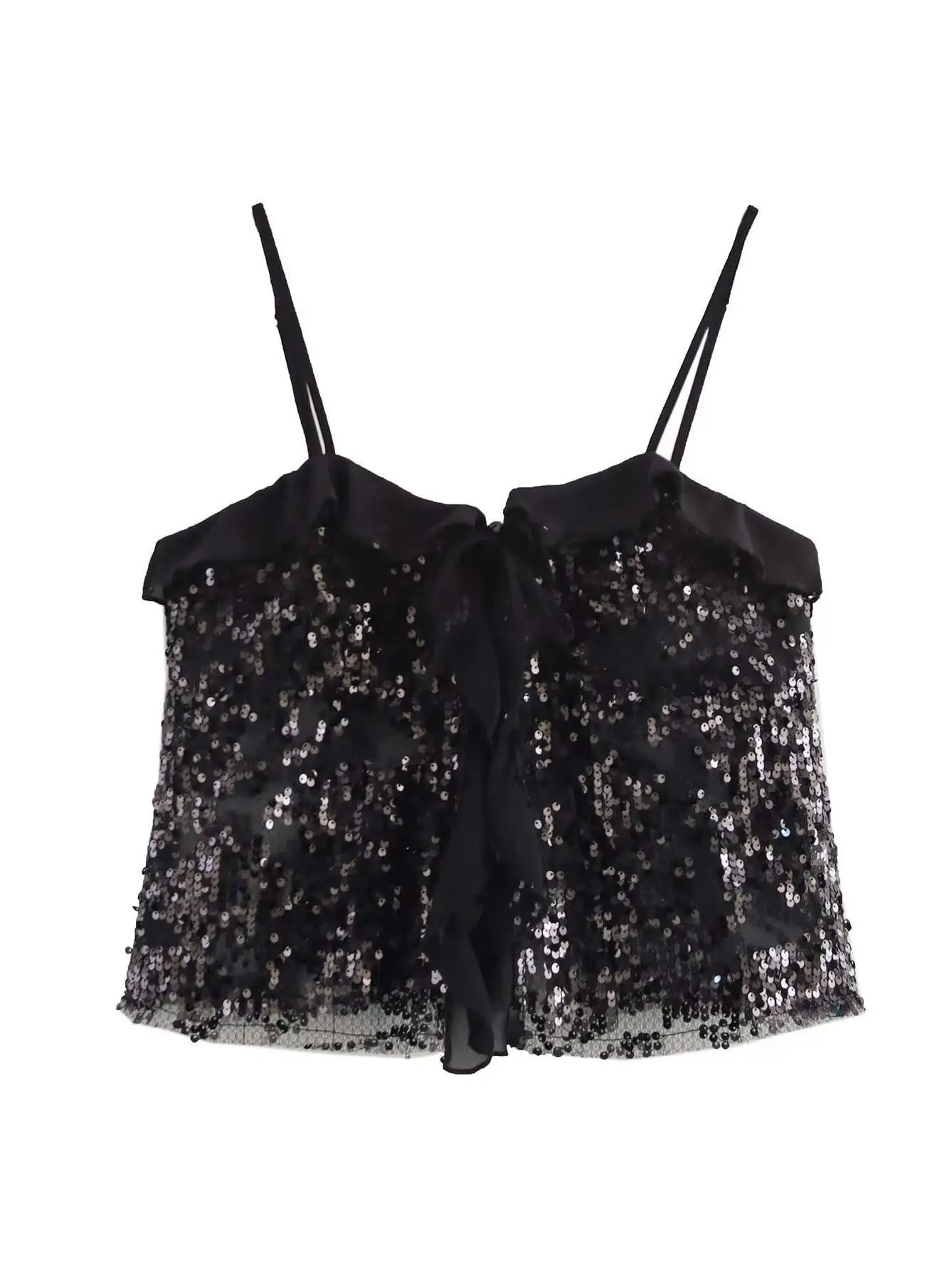 Faionable Women's Sequin Crop Top Glittering ter Ne Vest ort Length Color Commute Sle Spring Collection
Faionable Women's Sequin Crop Top Glittering ter Ne Vest ort Length Color Commute Sle Spring Collection