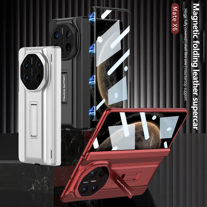 Supercar Style Magnetic Folding Leather Phone Case For Huawei Mate X6 MateX6 5G With Tempered Glass Protective Cover
Supercar Style Magnetic Folding Leather Phone Case For Huawei Mate X6 MateX6 5G With Tempered Glass Protective Cover