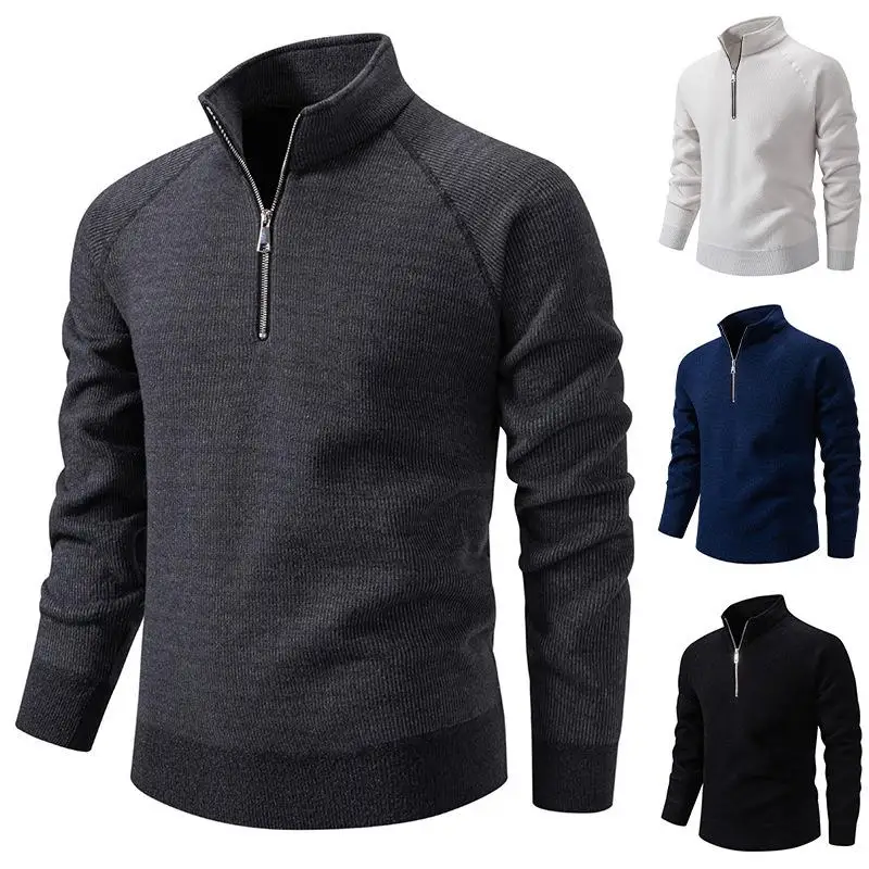 Men's Thickened Knitted Sweater Stand up Collar Half Zipper Fashionable Urban Style Casual Wear Resistant to Deformation
Men's Thickened Knitted Sweater Stand up Collar Half Zipper Fashionable Urban Style Casual Wear Resistant to Deformation