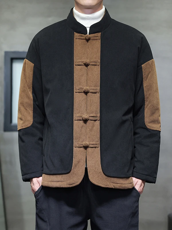 Men's Winter Cotton Jaet Chinese Sle Buttoned Overcoat Fce Lined Long Sve Warm Outerwear for plus Size And Fat Men
Men's Winter Cotton Jaet Chinese Sle Buttoned Overcoat Fce Lined Long Sve Warm Outerwear for plus Size And Fat Men