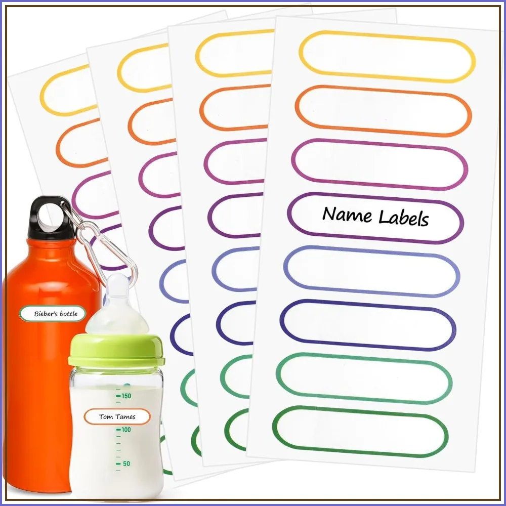Self-Laminating Waterproof Name Labels, 136 PCS Dishwasher Safe Stickers for Daycare, School, Bottles & Cups
Self-Laminating Waterproof Name Labels, 136 PCS Dishwasher Safe Stickers for Daycare, School, Bottles & Cups