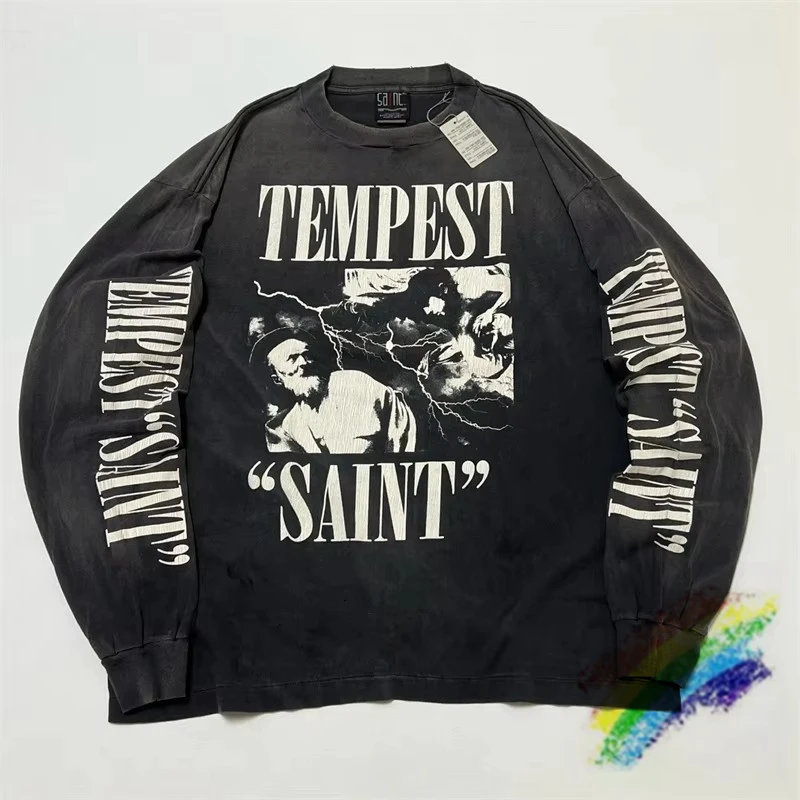 Saint T Shirt Men Women 1:1 High Quality T-shirt Storm Religious Crack Retro Print Casual Tops Tee
Saint T Shirt Men Women 1:1 High Quality T-shirt Storm Religious Crack Retro Print Casual Tops Tee