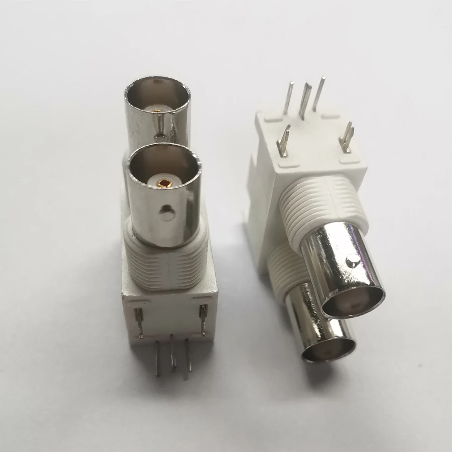 20PCS/Lot Dual/Double BNC Female Socket/Jack Connector 50ohm White-Color Panel-Mount 90-Degree Coaxial Adapter
20PCS/Lot Dual/Double BNC Female Socket/Jack Connector 50ohm White-Color Panel-Mount 90-Degree Coaxial Adapter