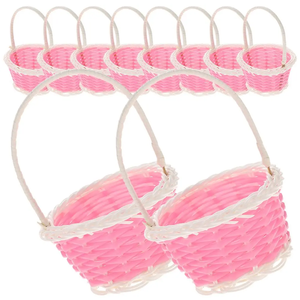 Mini Plastic Woven Basket Small Handle Easter Baskets Party Favor Kids Picnic Storage Decor Home ganization Toy Storage
Mini Plastic Woven Basket Small Handle Easter Baskets Party Favor Kids Picnic Storage Decor Home ganization Toy Storage