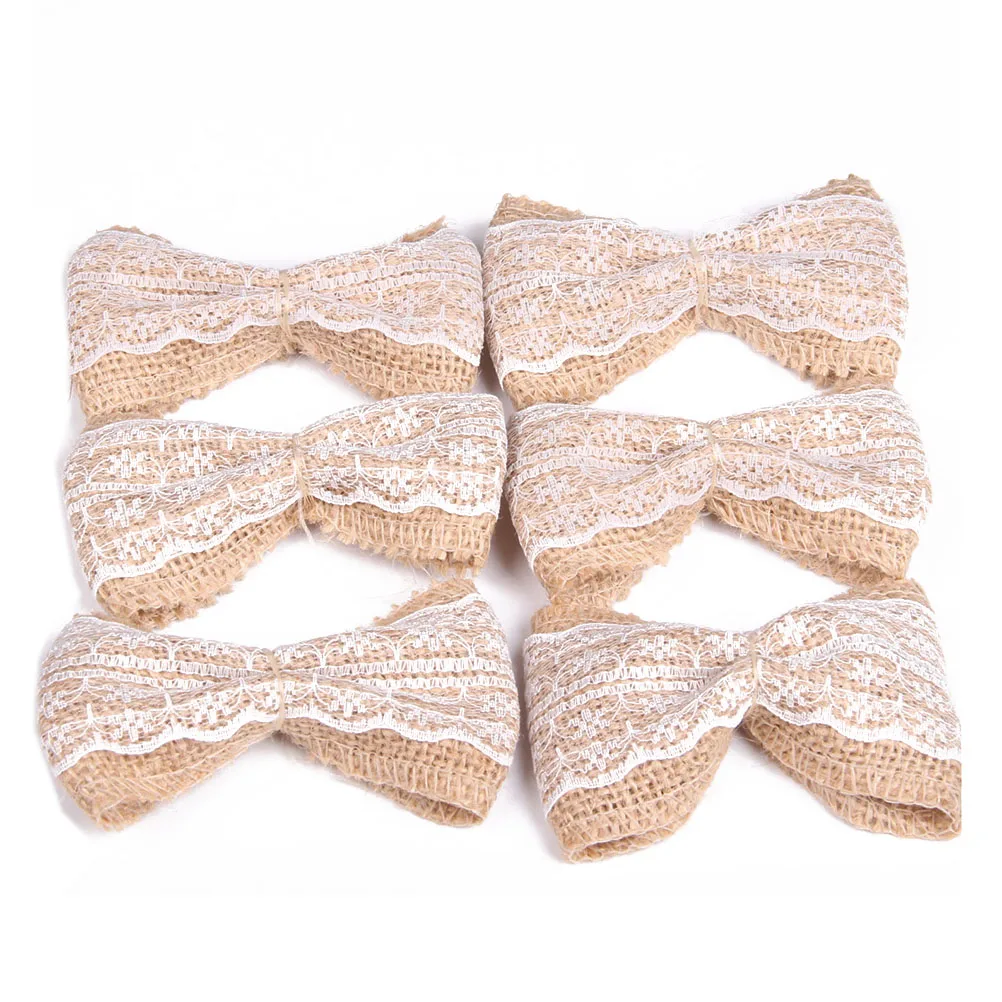 6 Pcs Decorative Bowknots Lace Jute Auxiliary Material Vintage Design Lightweight DIY Projects Home Club Coffee House Restaurant
6 Pcs Decorative Bowknots Lace Jute Auxiliary Material Vintage Design Lightweight DIY Projects Home Club Coffee House Restaurant