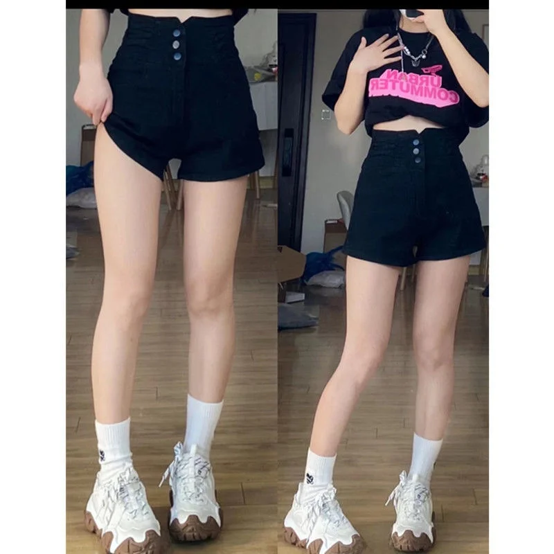 High Waist A-Line Short Jeans Shorts for Women Spring Summer Straight Leg Deep Blue Color Irregular Design Pear Shaped Body
High Waist A-Line Short Jeans Shorts for Women Spring Summer Straight Leg Deep Blue Color Irregular Design Pear Shaped Body