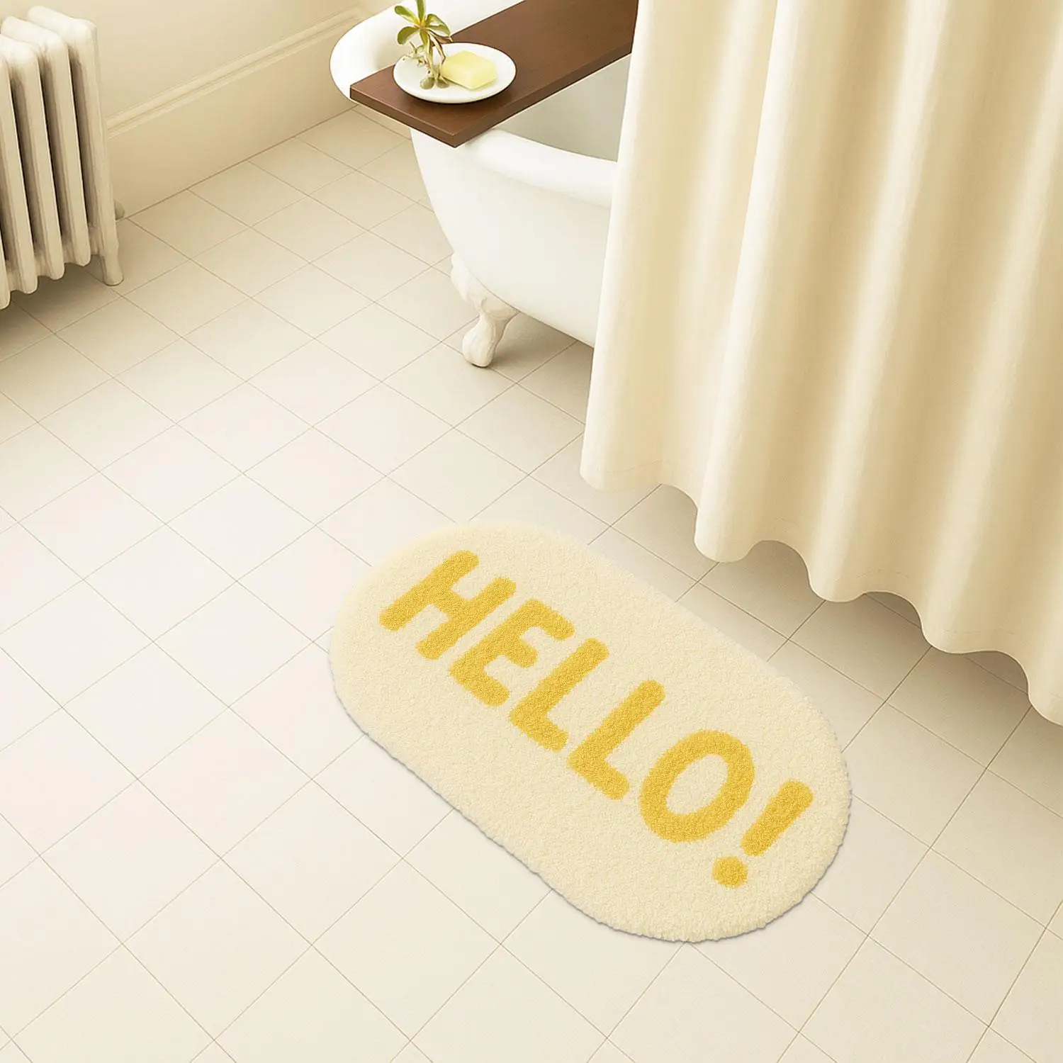 Hello Bath Rug Simple Runner Mat for Bathroom Décor Soft Absorbent Microfiber Floor Mat Machine Washable Carpet
Hello Bath Rug Simple Runner Mat for Bathroom Décor Soft Absorbent Microfiber Floor Mat Machine Washable Carpet