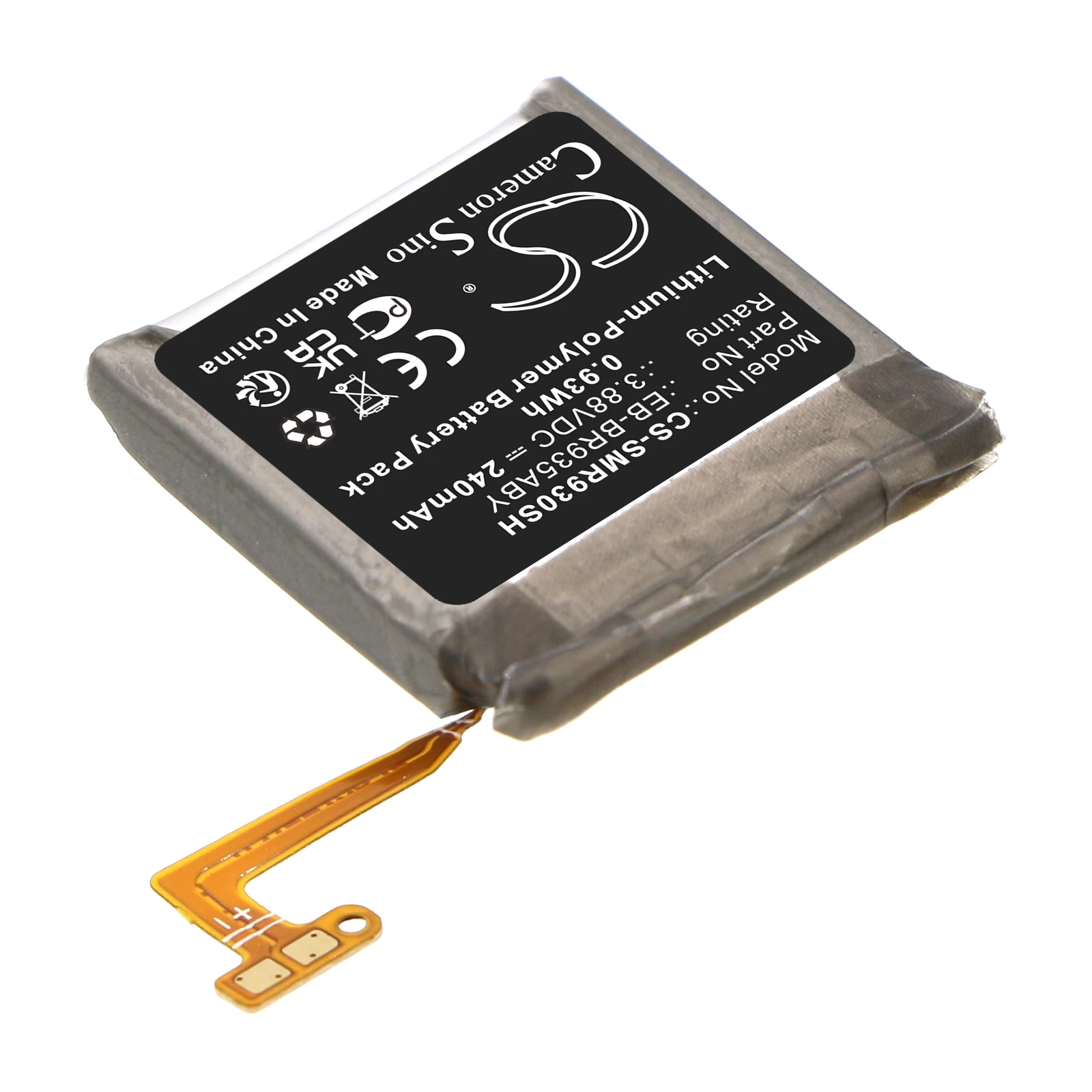 3.88V 240mAh Smartwatch Battery EB-BR935ABY GH43-05156A for Samsung Galaxy Watch 6 40mm, SM-R930, SM-R935 +TOOLS KIT
3.88V 240mAh Smartwatch Battery EB-BR935ABY GH43-05156A for Samsung Galaxy Watch 6 40mm, SM-R930, SM-R935 +TOOLS KIT