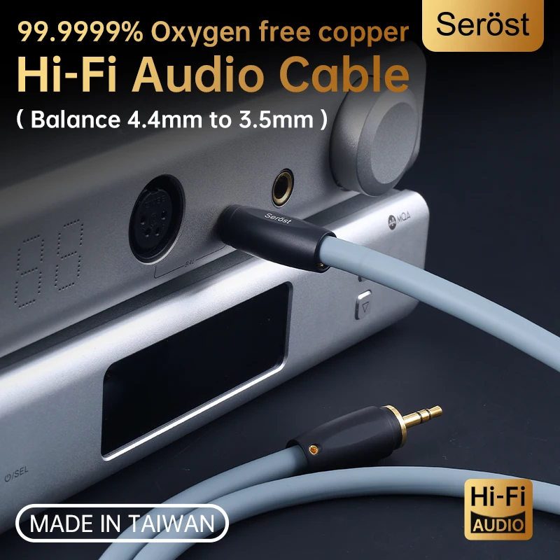 Serost HiFi Audio Oxygen-Free Copper 4.4mm to 3.5mm Adapter Cable Balanced Output for Amplifier Music Player to Speaker Headphon
Serost HiFi Audio Oxygen-Free Copper 4.4mm to 3.5mm Adapter Cable Balanced Output for Amplifier Music Player to Speaker Headphon