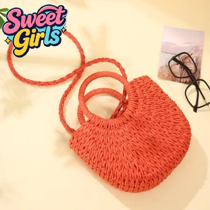 Handmade Half-Round Rattan Woven Straw Bag Summer Women Messenger Crossbody Bags Girls Small Beach Handbag New
Handmade Half-Round Rattan Woven Straw Bag Summer Women Messenger Crossbody Bags Girls Small Beach Handbag New