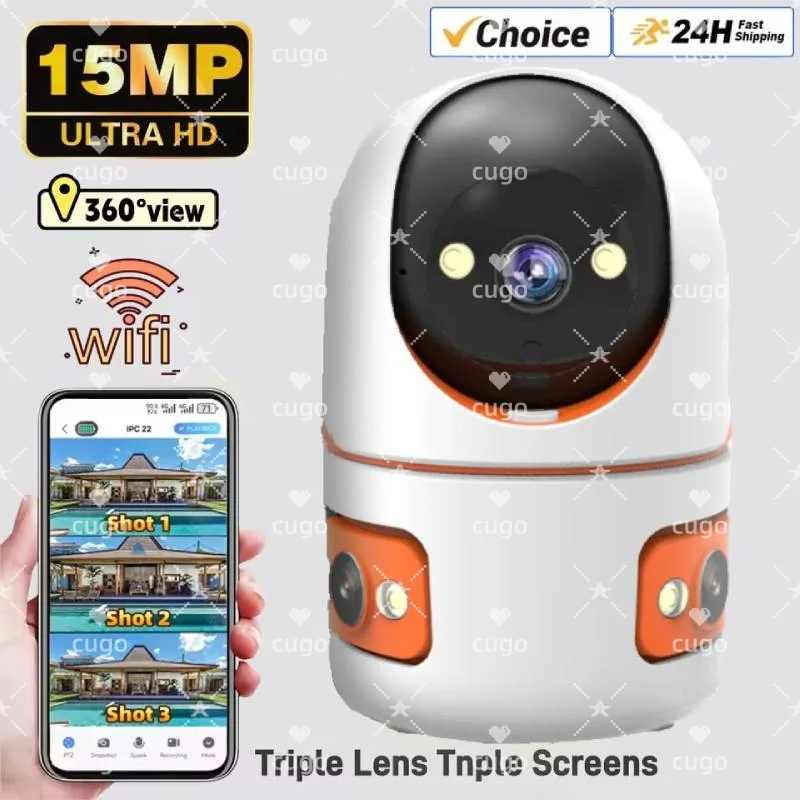 15MP Wifi Camera Wireless Security IP Camera AI Human Tracking 2-Way Audio Color Night Vision CCTV Camera 10X Digital Zoom Cam
15MP Wifi Camera Wireless Security IP Camera AI Human Tracking 2-Way Audio Color Night Vision CCTV Camera 10X Digital Zoom Cam