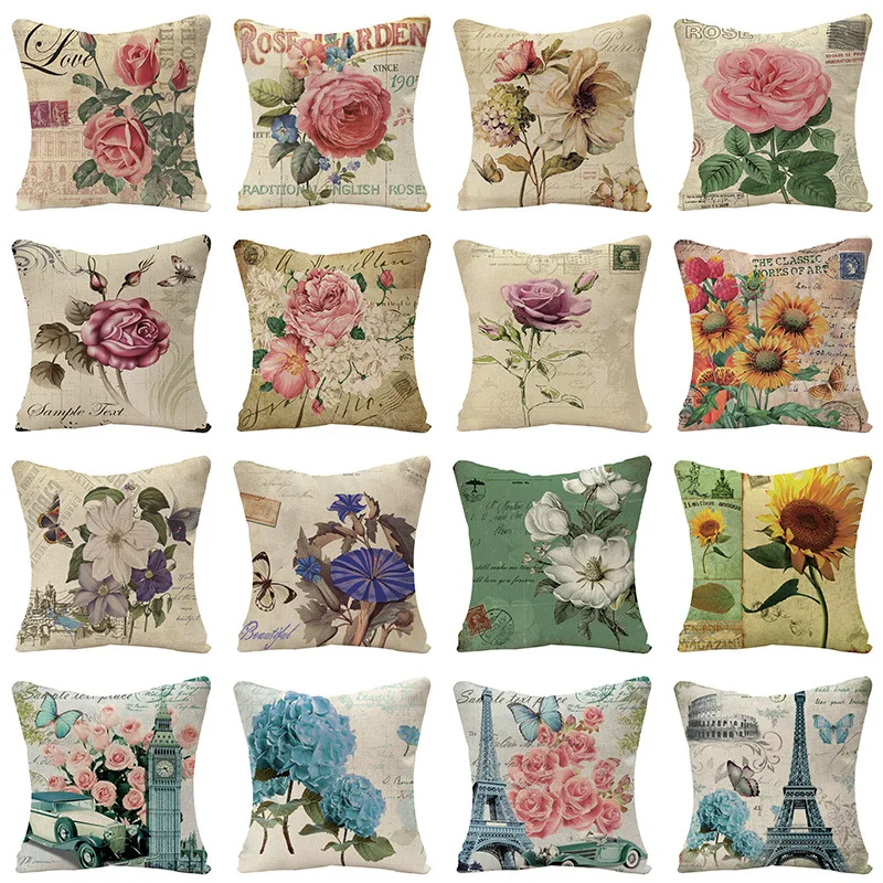 Vintage Rose Pillow Case Colorful Flower Pillow Cover Cushions for Elegant Bed Sofa Garden Chair Pillow Case 45x45 Cm
Vintage Rose Pillow Case Colorful Flower Pillow Cover Cushions for Elegant Bed Sofa Garden Chair Pillow Case 45x45 Cm