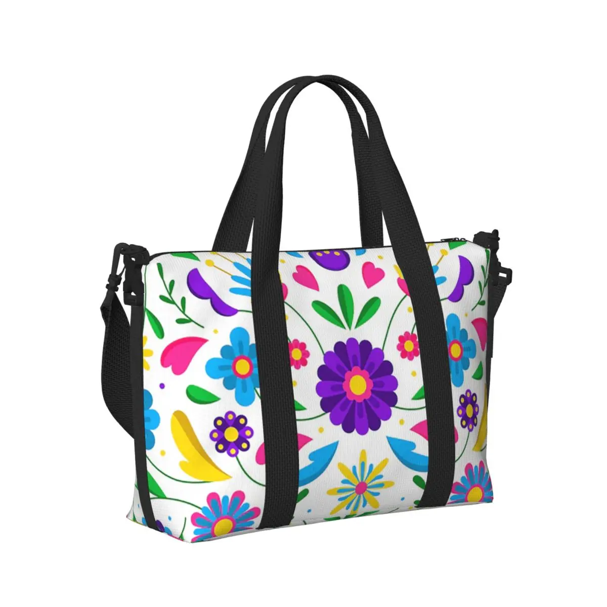 Mexican Flower Beach Travel Bag Large Capacity Tote Bags for Gym Yoga Women Shopping Duffle Shoulder Bag
Mexican Flower Beach Travel Bag Large Capacity Tote Bags for Gym Yoga Women Shopping Duffle Shoulder Bag