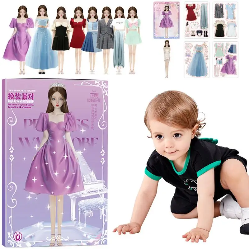 Магнитный наряд и аксессуары, гладкие нарядные куклы, игровой набор, игрушка, развивающие портативные игрушки для ролевых игр на день рождения, Новый год
Магнитный наряд и аксессуары, гладкие нарядные куклы, игровой набор, игрушка, развивающие портативные игрушки для ролевых игр на день рождения, Новый год
