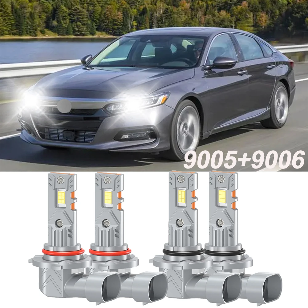 4PCS 9005 9006 Car LED Headlight Super Bright Bulbs Kit White 6000K High/Low Beam Auto Light Bulbs for DC12V Vehicles
4PCS 9005 9006 Car LED Headlight Super Bright Bulbs Kit White 6000K High/Low Beam Auto Light Bulbs for DC12V Vehicles
