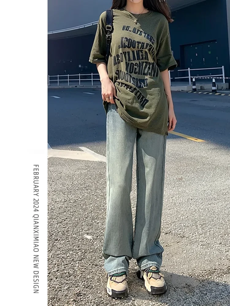 American Style High Waist Wide Leg Jeans Women Loose Drapey Straight Cut Trousers Spring Autumn New Style Slimming Effect
American Style High Waist Wide Leg Jeans Women Loose Drapey Straight Cut Trousers Spring Autumn New Style Slimming Effect