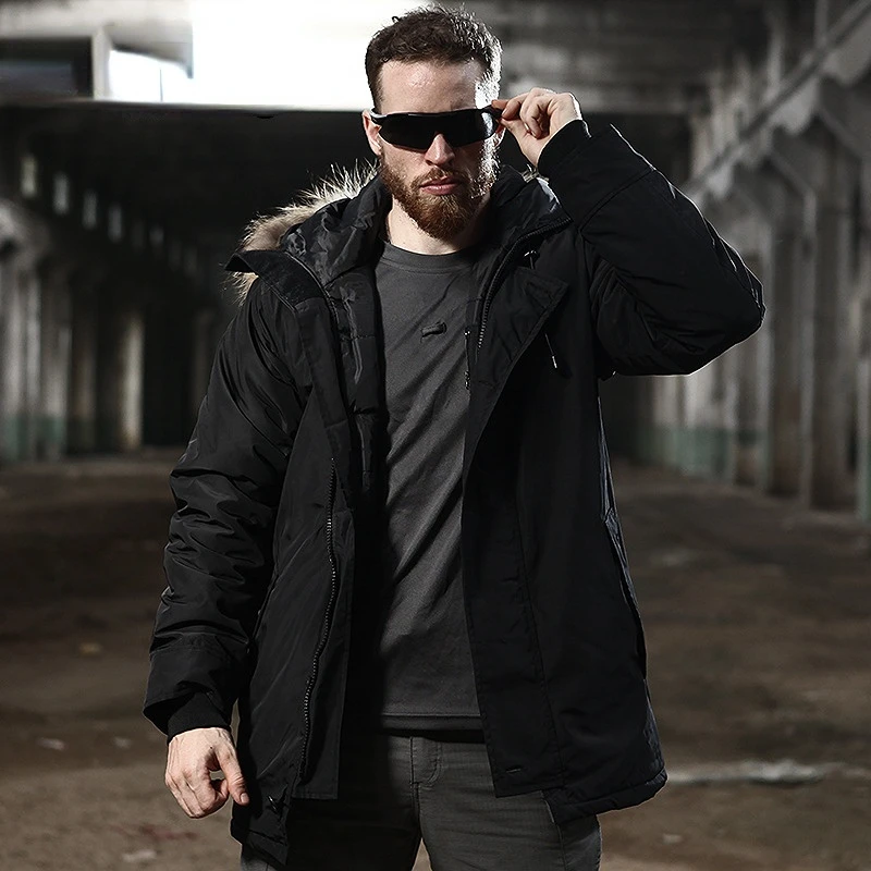 Outdoor Solid Color Casual Cotton Coat Windproof Waterproof and Cold Proof Tactical Cotton Casacos De Inverno Masculino
Outdoor Solid Color Casual Cotton Coat Windproof Waterproof and Cold Proof Tactical Cotton Casacos De Inverno Masculino