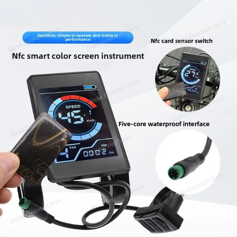 Функция NFC, цветной экран, пятижильная водонепроницаемая головка, умный инструмент, скутер, ЖК-дисплей управления скоростью
Функция NFC, цветной экран, пятижильная водонепроницаемая головка, умный инструмент, скутер, ЖК-дисплей управления скоростью