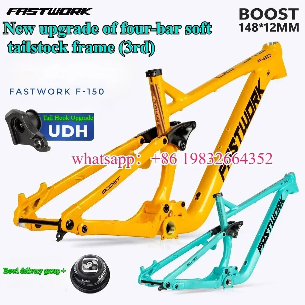 B0OST 148*12MM Barrel Axle Aluminum Alloy Suspension Frame 27.5/29" Soft Tail DH Mountain Bike Frame AM level MTB15/17/19/21cm'
B0OST 148*12MM Barrel Axle Aluminum Alloy Suspension Frame 27.5/29" Soft Tail DH Mountain Bike Frame AM level MTB15/17/19/21cm'