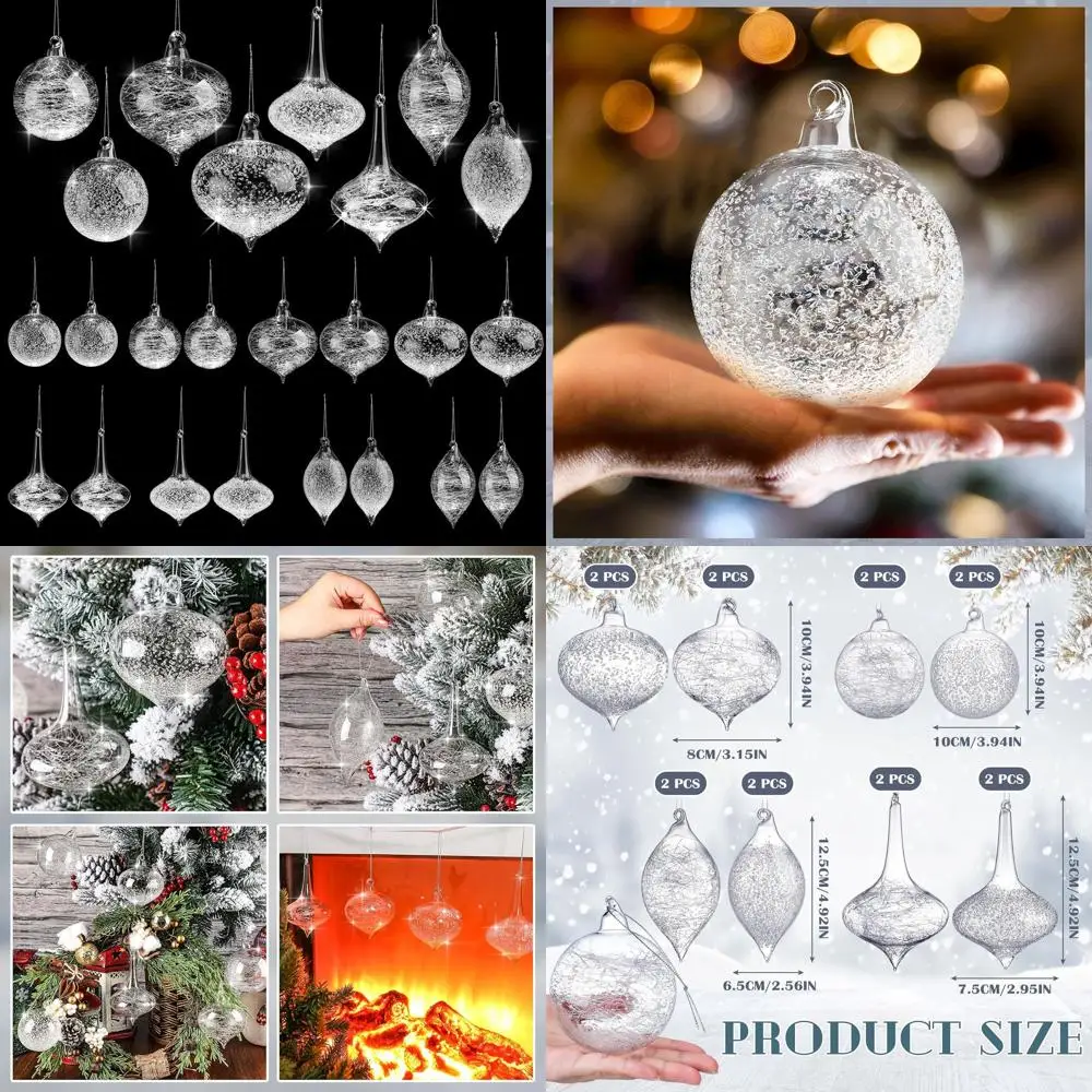 Iridescent Glass Christmas Ornaments, Assorted Sizes, Bulk Pack, Blown Glass Tree Decorations, Gorgeous Xmas Home Decor
Iridescent Glass Christmas Ornaments, Assorted Sizes, Bulk Pack, Blown Glass Tree Decorations, Gorgeous Xmas Home Decor