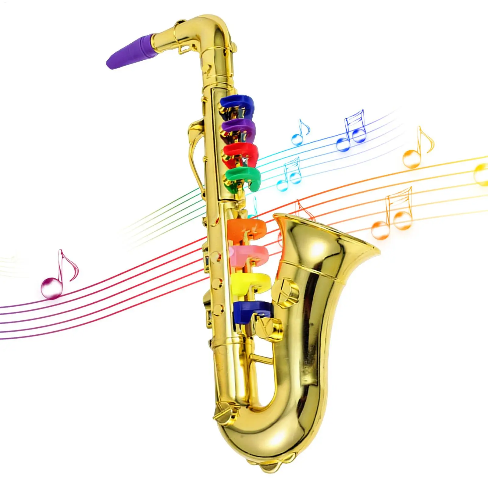 Kids Toy Saxophone Playable Musical Instrument Educational Lightweight Sax For Beginners, Party Birthday School Performance Kids Toy Saxophone Playable Musical Instrument Educational Lightweight Sax For Beginners, Party Birthday School Performance