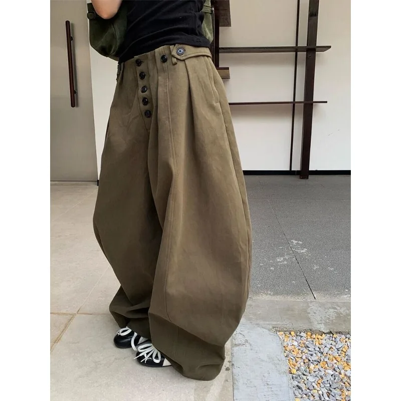 Американские ретро зеленые джинсы с изогнутыми ножками и пряжкой, женские осенне-зимние новые свободные брюки-поло с ленивым силуэтом, женская одежда
Американские ретро зеленые джинсы с изогнутыми ножками и пряжкой, женские осенне-зимние новые свободные брюки-поло с ленивым силуэтом, женская одежда