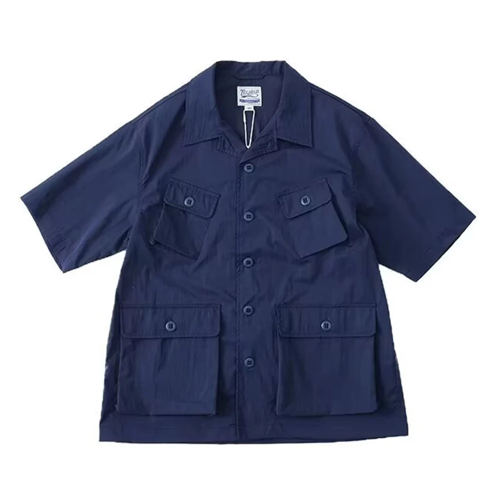Multiple Pockets Solid Color Men's Cargo Shirts Summer Button Down V-neck Casual Shirts for Man
Multiple Pockets Solid Color Men's Cargo Shirts Summer Button Down V-neck Casual Shirts for Man