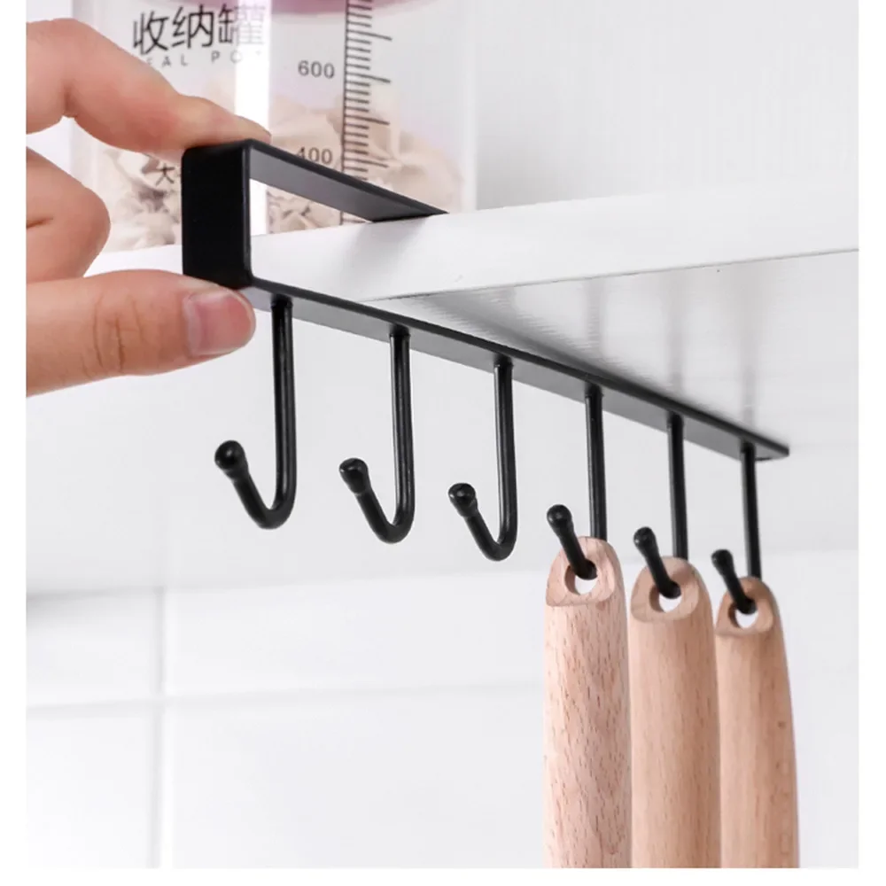Kitchen 6 Hooks Storage Shelf Wardrobe Cabinet Metal Under Shelves Mug Cup Hanger Bathroom Organizer Hanging Rack Holder
Kitchen 6 Hooks Storage Shelf Wardrobe Cabinet Metal Under Shelves Mug Cup Hanger Bathroom Organizer Hanging Rack Holder