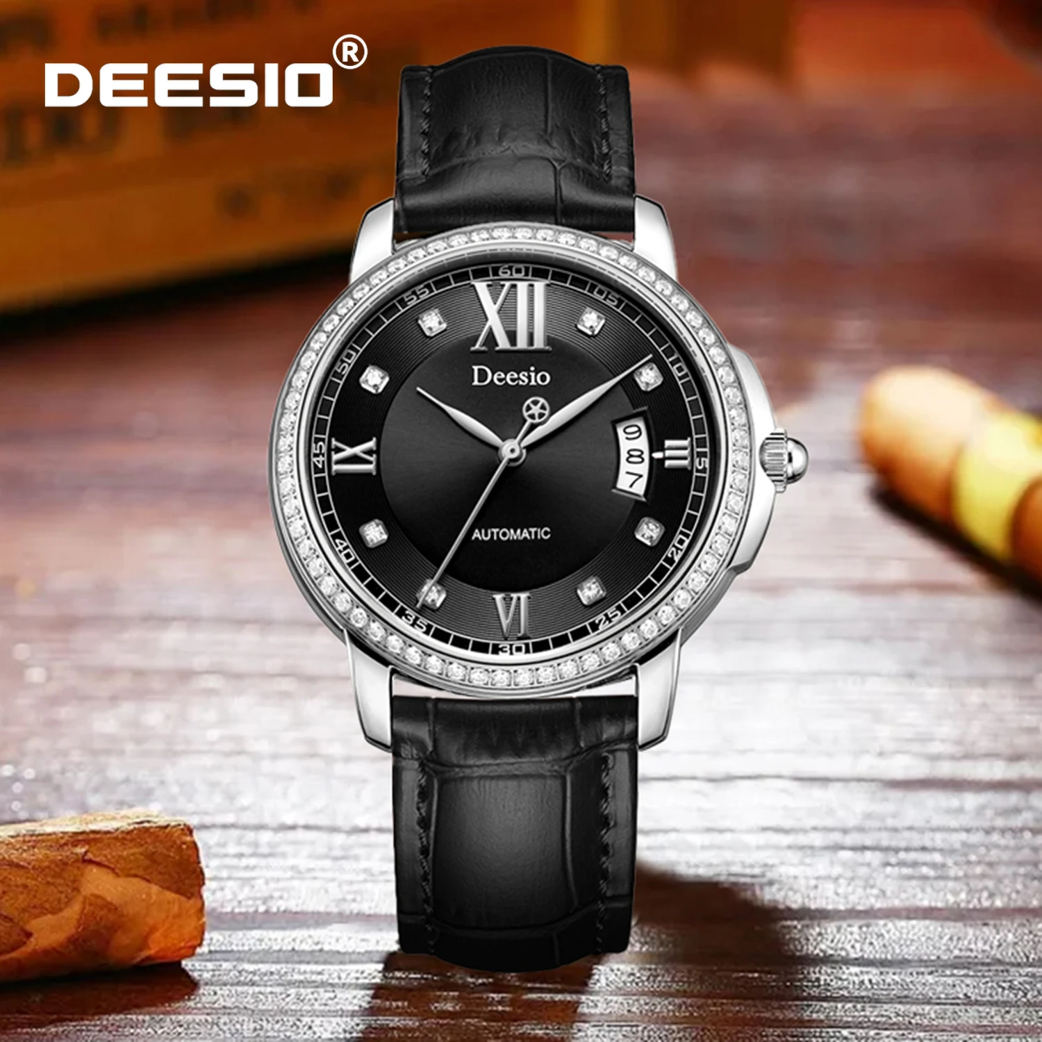 Deesio Men's Automatic Self-Winding Mechanical Watch Leather Strap Stainless Steel Case,30M Waterproof,Luxury Timepiece Men Gift
Deesio Men's Automatic Self-Winding Mechanical Watch Leather Strap Stainless Steel Case,30M Waterproof,Luxury Timepiece Men Gift