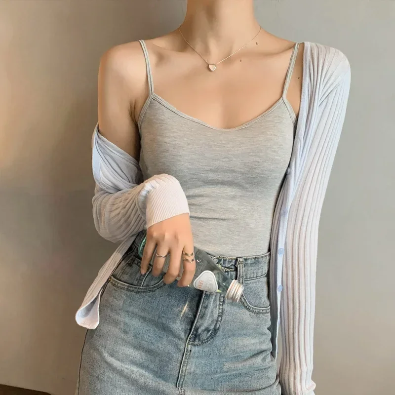 Korea Stylish Women's Tank&Tops Sleeveless Backless Solid Color Elegant Casual Basic With Padded Summer Outfits Camisole
Korea Stylish Women's Tank&Tops Sleeveless Backless Solid Color Elegant Casual Basic With Padded Summer Outfits Camisole