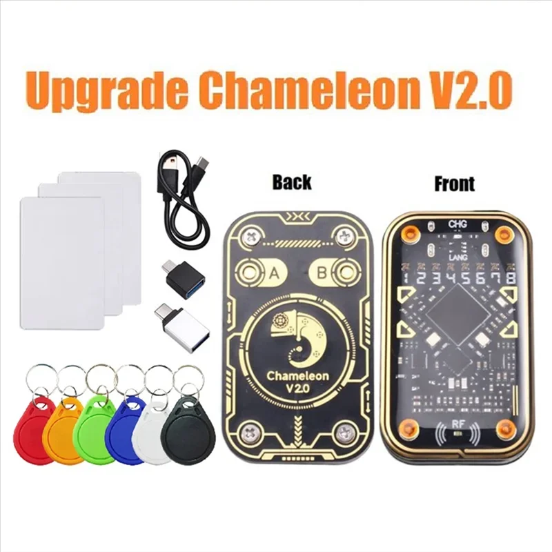 Chameleon Ultra V2.0 RFID Ultimate Emulator NFC Duplicator+3xCUID 6xUID Keychain 125Khz 13.56Mhz Card Decode RFID Reader
Chameleon Ultra V2.0 RFID Ultimate Emulator NFC Duplicator+3xCUID 6xUID Keychain 125Khz 13.56Mhz Card Decode RFID Reader