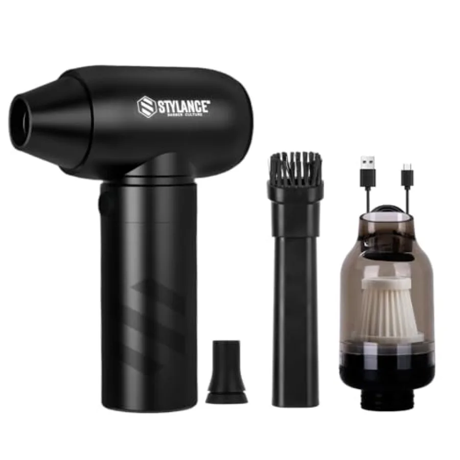Mini Barber Blower 110000 RPM 2-in-1 Aluminum Air Duster Professional Hair Cleaning Tool for Barbers Rechargeable Turbo Air Blo
Mini Barber Blower 110000 RPM 2-in-1 Aluminum Air Duster Professional Hair Cleaning Tool for Barbers Rechargeable Turbo Air Blo