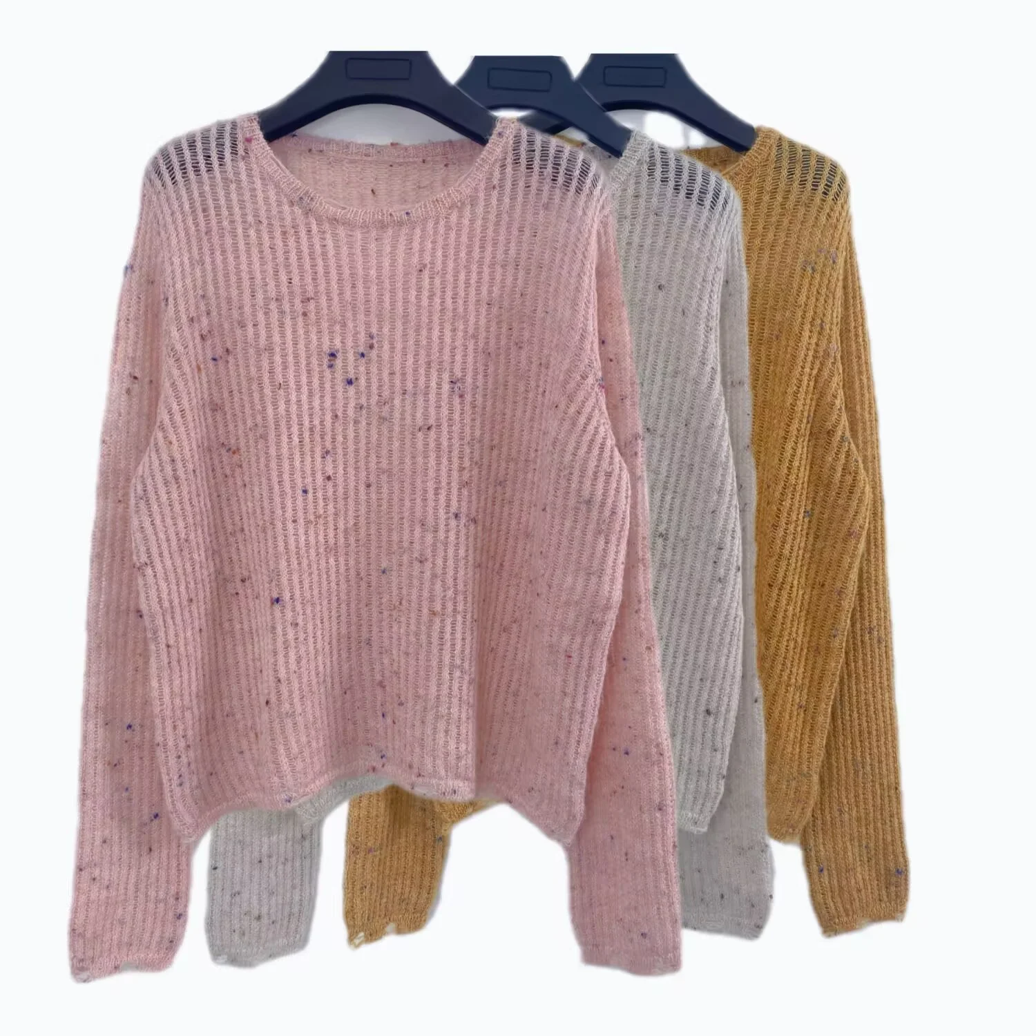 Ladies' Fashion O-neck Knitted Sweater Solid Color Long Sleeve Knit Pullovers Simple Chic Jumpers 2o25 Korean Elegant Knit Tops
Ladies' Fashion O-neck Knitted Sweater Solid Color Long Sleeve Knit Pullovers Simple Chic Jumpers 2o25 Korean Elegant Knit Tops