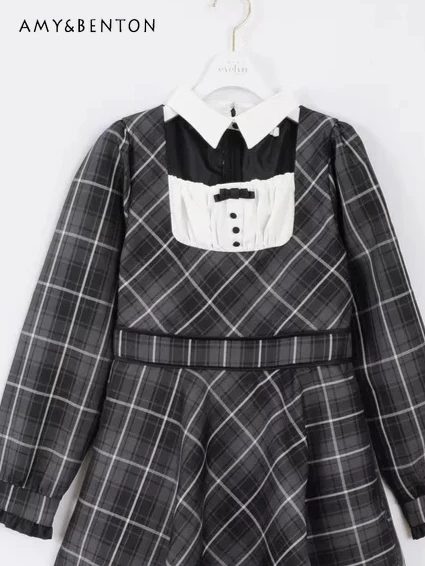 Elegant Graceful Socialite Plaid Dress for Women Japanese Style Hollow Out Long Sleeve High Waist Slim Mini Dress A-line Dresses
Elegant Graceful Socialite Plaid Dress for Women Japanese Style Hollow Out Long Sleeve High Waist Slim Mini Dress A-line Dresses