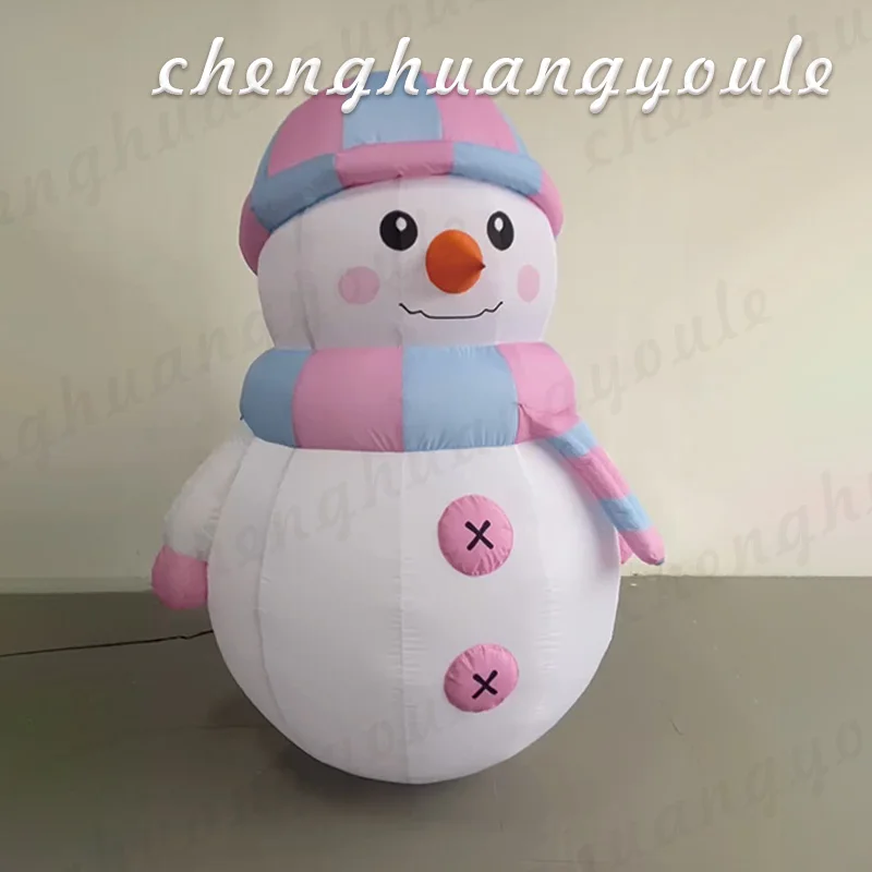 Inflatable pink Christmas Snowman with white LED lights outdoor cartoon snowman decoration props
Inflatable pink Christmas Snowman with white LED lights outdoor cartoon snowman decoration props