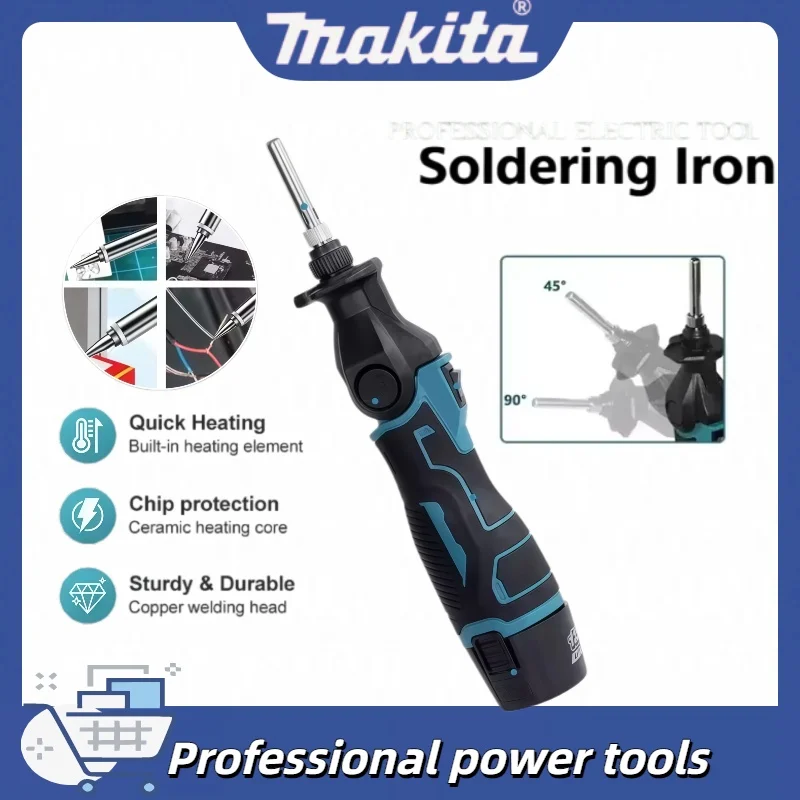 Makita Electric Soldering Iron Adjustable Angle 0–90° Portable Constant-Temperature Solder Gun Welding EU Plug Tools
Makita Electric Soldering Iron Adjustable Angle 0–90° Portable Constant-Temperature Solder Gun Welding EU Plug Tools