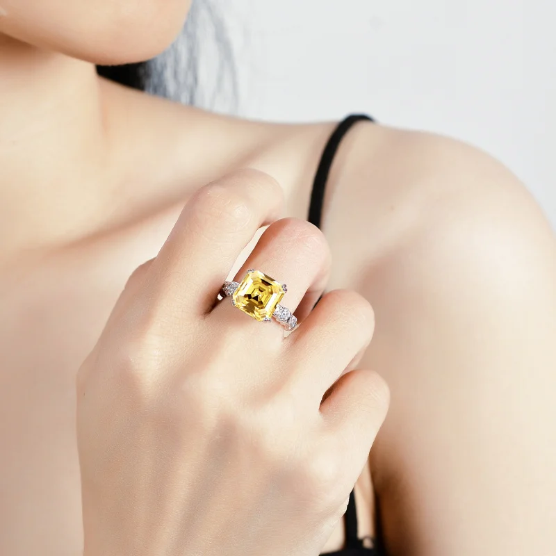 5 Carat Silver Ring Women, Irregular Square Cabochon, Princess Cut,, European and American-B
5 Carat Silver Ring Women, Irregular Square Cabochon, Princess Cut,, European and American-B