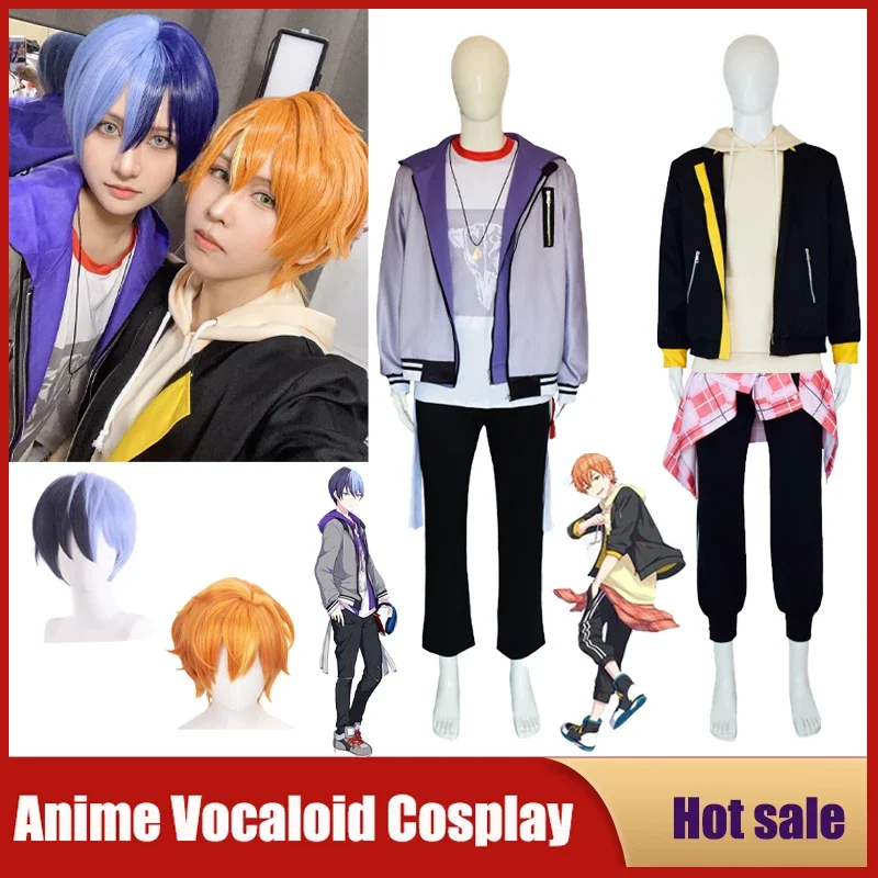 Игровой проект Sekai, красочный сценический костюм для косплея, аниме Vocaloid Shinonome Akito Aoyagi Toya, парик, униформа для вечеринки на Хэллоуин
Игровой проект Sekai, красочный сценический костюм для косплея, аниме Vocaloid Shinonome Akito Aoyagi Toya, парик, униформа для вечеринки на Хэллоуин