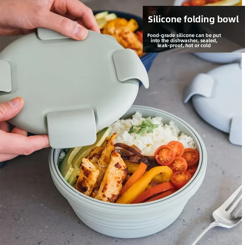 Silicone Folding Lunch Box Travel Bowl Portable Instant Noodle Lunch Box Fresh-keeping Box Outdoor Picnic Bento Box
Silicone Folding Lunch Box Travel Bowl Portable Instant Noodle Lunch Box Fresh-keeping Box Outdoor Picnic Bento Box