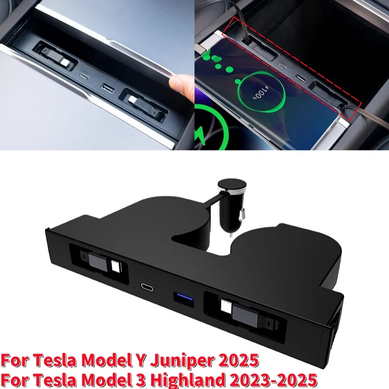 Автомобильное быстрое зарядное устройство USB Shunt HUB Интеллектуальная док-станция для Tesla Model Y Juniper 2025/для Tesla Model 3 Highland 2023-2025
Автомобильное быстрое зарядное устройство USB Shunt HUB Интеллектуальная док-станция для Tesla Model Y Juniper 2025/для Tesla Model 3 Highland 2023-2025