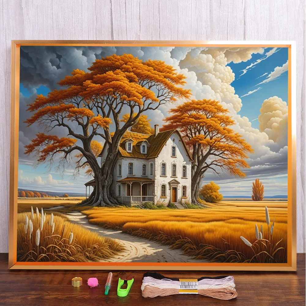 Scenery Country House Cross-Stitch Embroidery Set Handiwork Sewing Hobby Handicraft Different For Adults Counted
Scenery Country House Cross-Stitch Embroidery Set Handiwork Sewing Hobby Handicraft Different For Adults Counted
