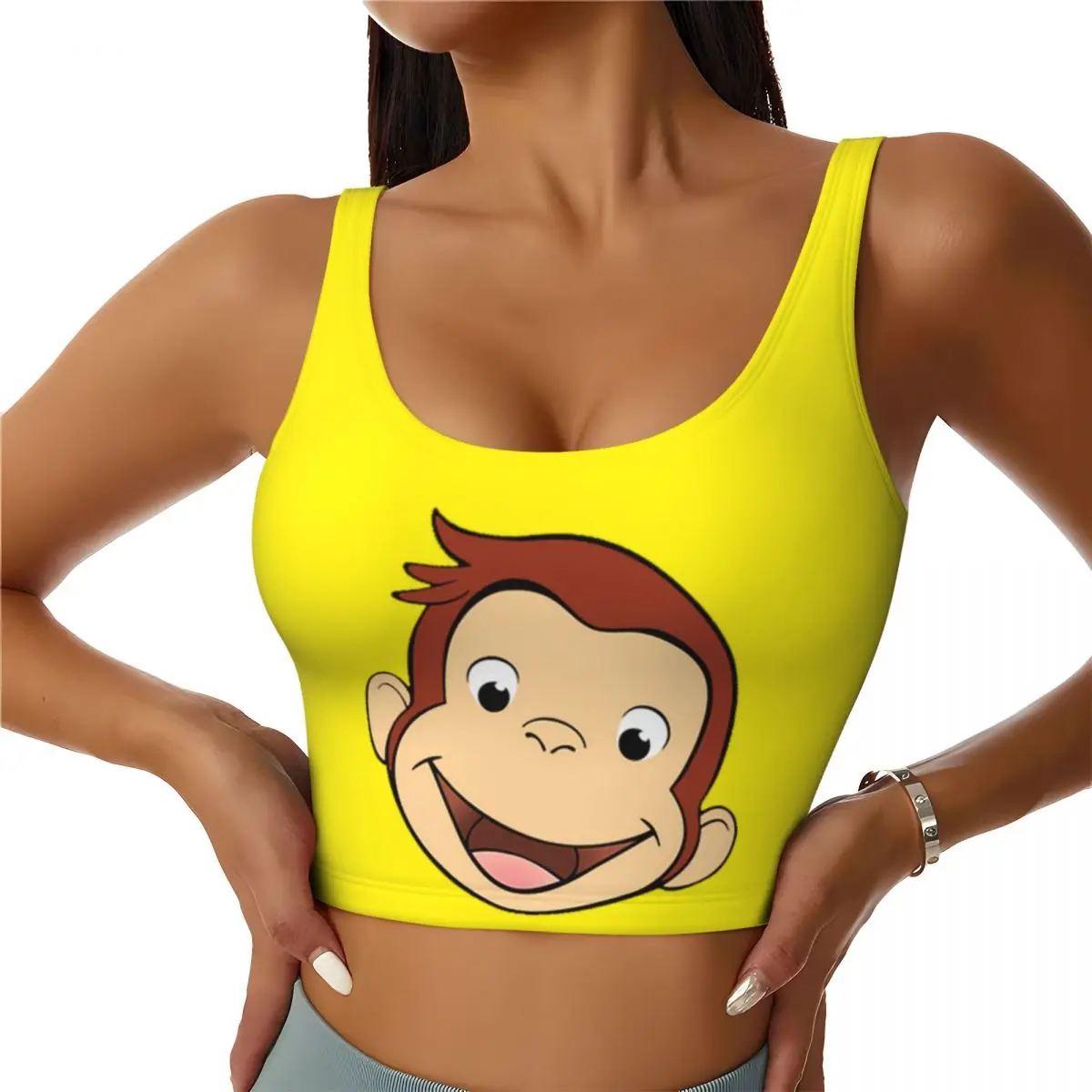 Custom Curious George Cute Funny High Impact Sports Bras Women's TV series Seamless Workout Running Crop Tank Tops
Custom Curious George Cute Funny High Impact Sports Bras Women's TV series Seamless Workout Running Crop Tank Tops