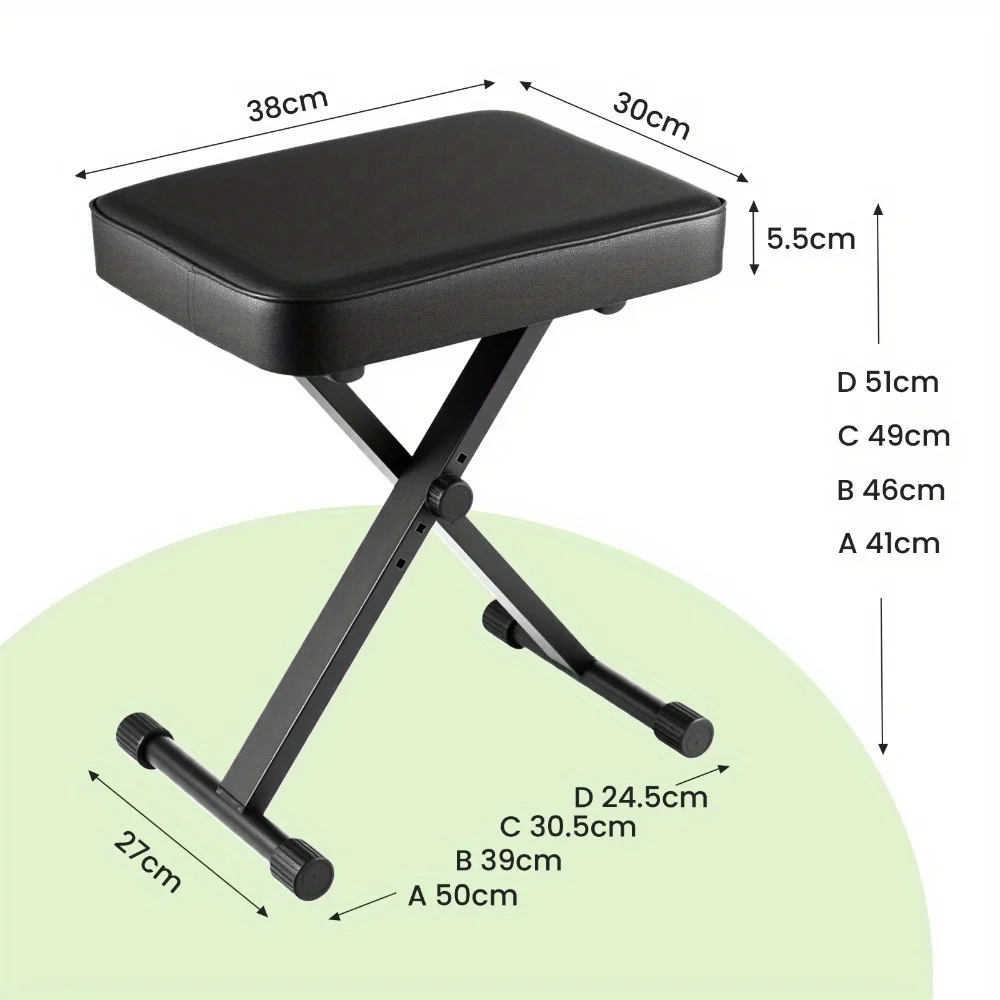 4-speed adjustable piano seat, portable foldable guitar seat, soft cushion height adjustable multi-purpose outdoor chair
4-speed adjustable piano seat, portable foldable guitar seat, soft cushion height adjustable multi-purpose outdoor chair