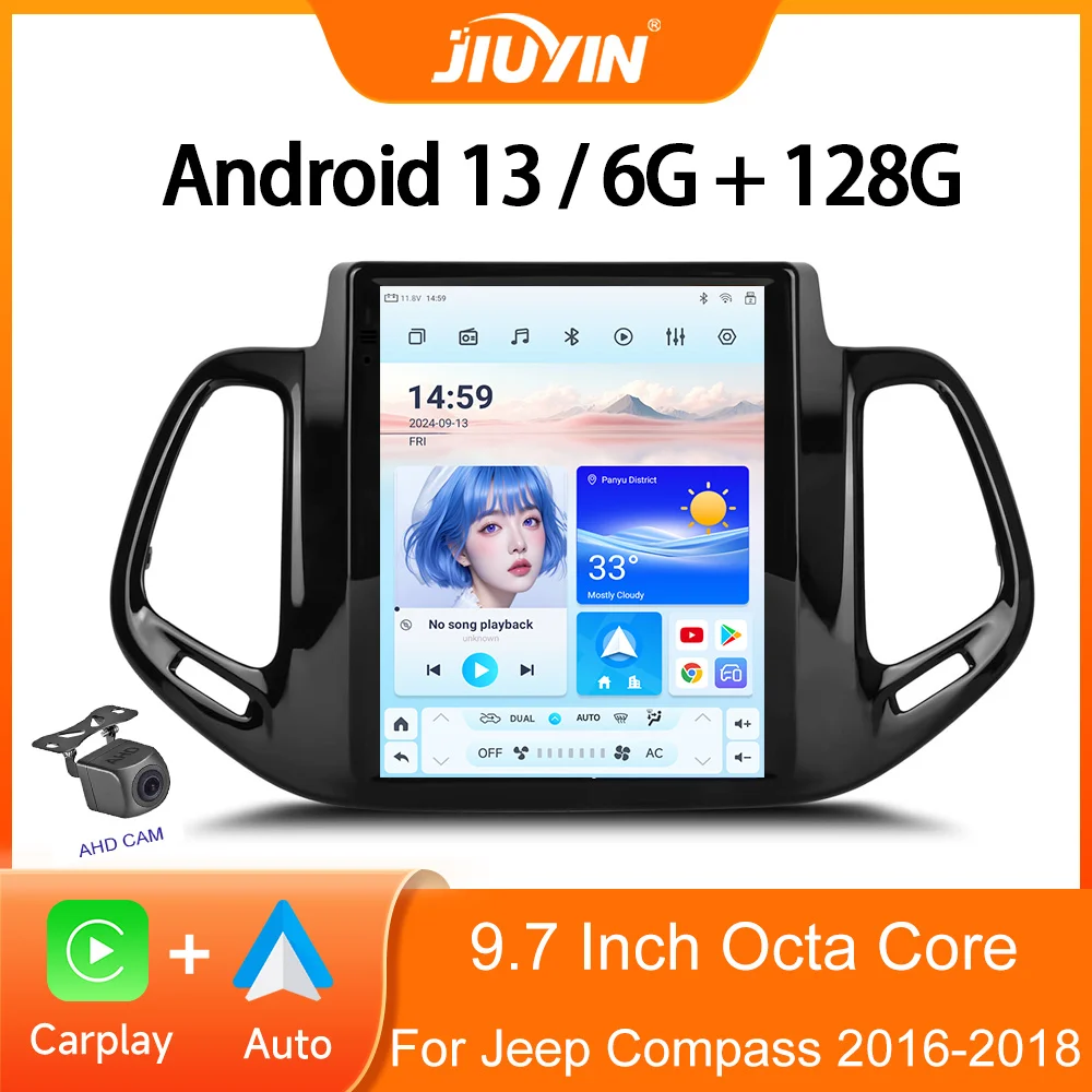 9.7“Android 13 Car Radio Stereo For Jeep Compass 2016-2018 Wireless Carplay Android Auto Multimedia Audio Video Player Screen
9.7“Android 13 Car Radio Stereo For Jeep Compass 2016-2018 Wireless Carplay Android Auto Multimedia Audio Video Player Screen
