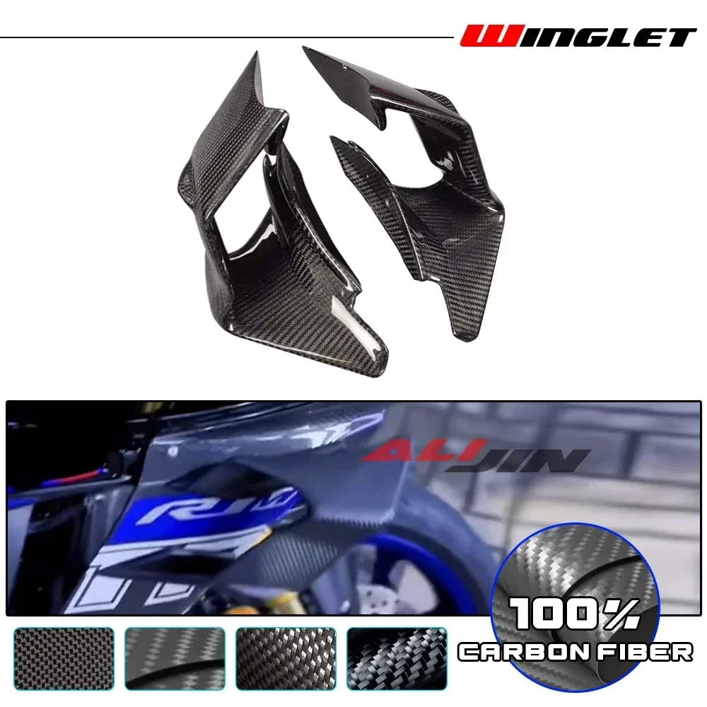 100% Real Dry Carbon fiber For YAMAHA YZF R1M YZFR1 R1 2015-2023 Motorcycle Side Winglets Fixed Wing Aerodynamics Fairing Kit
100% Real Dry Carbon fiber For YAMAHA YZF R1M YZFR1 R1 2015-2023 Motorcycle Side Winglets Fixed Wing Aerodynamics Fairing Kit